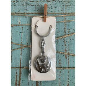 Metal Key Chain Keyring Fob Silver for Volkswagen VW